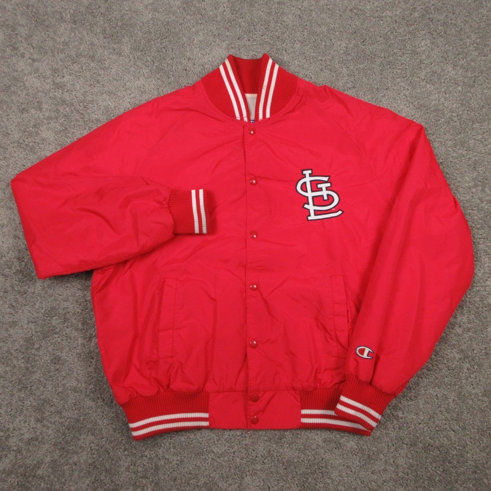 Vintage St Louis Cardinals Jacket Mens XL Red Champion Bomber Made In USA Logo‎